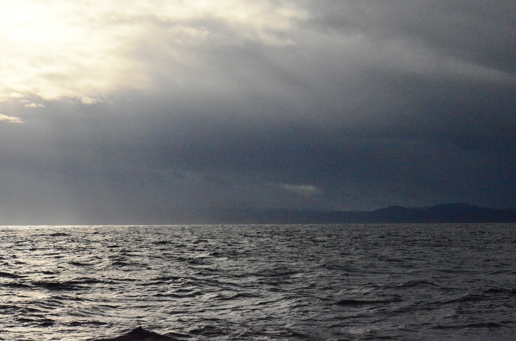 The Lemaire strait with the mystic Island on the background